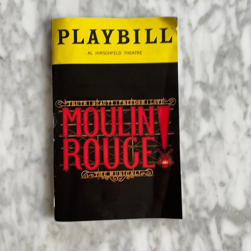 Tony Award Winner- “Moulin Rouge” playbill